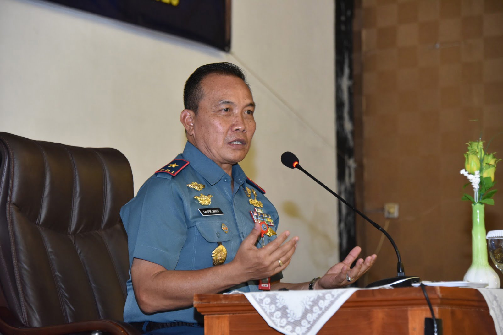 Komandan Kodikdukum Kodiklatal, Laksamana Pertama TNI Dr. Taufik Arief