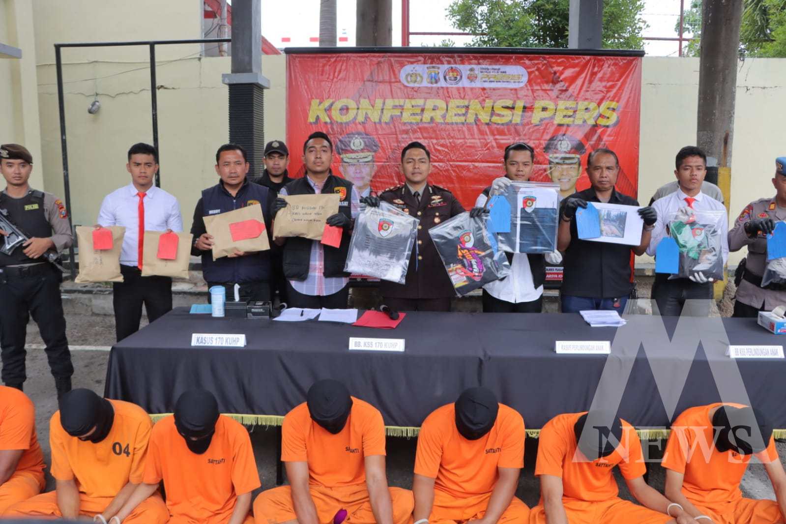 Satreskrim Polres Tulungagung ungkap kasus kekerasan dan amankan 8 tersangka