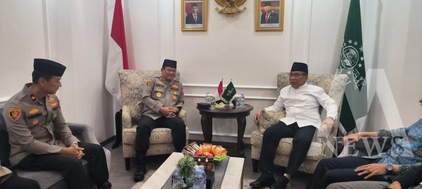 Ketum PBNU KH. Yahya Cholil Staquf (Gus Yahya) terima kunjungan Kaops NCS Polri Irjen Asep Edi Suheri