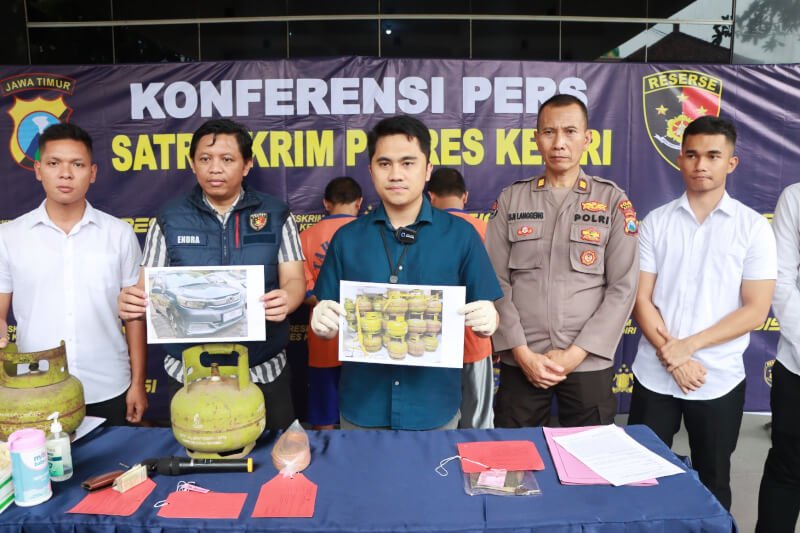 Polres Kediri tangkap Tersangka Komplotan Pencuri Tabung Gas