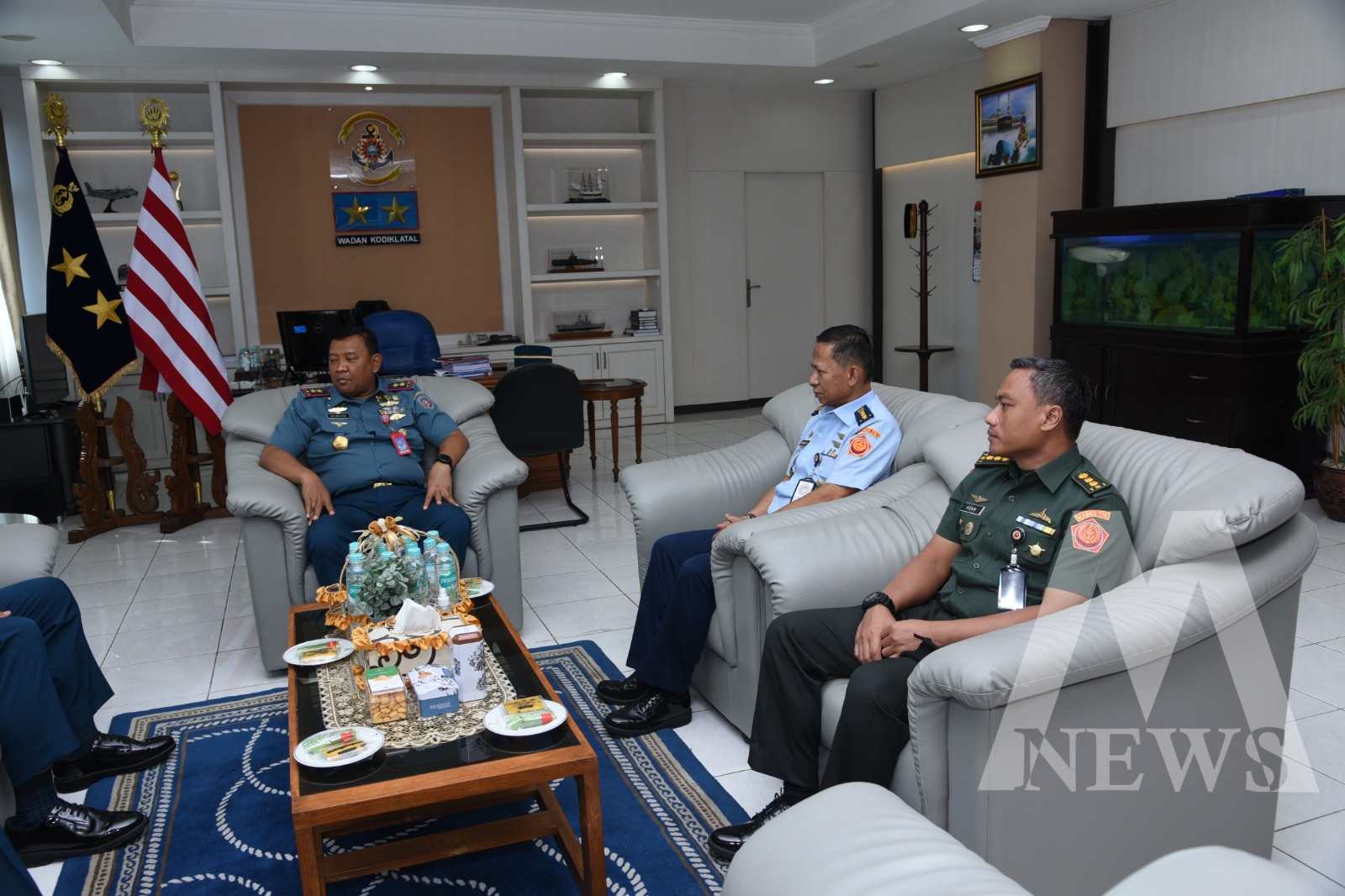 Wadan Kodiklatal Laksda TNI Eko Wahjono terima kunjungan kerja tim sosialisasi dan evaluasi RB