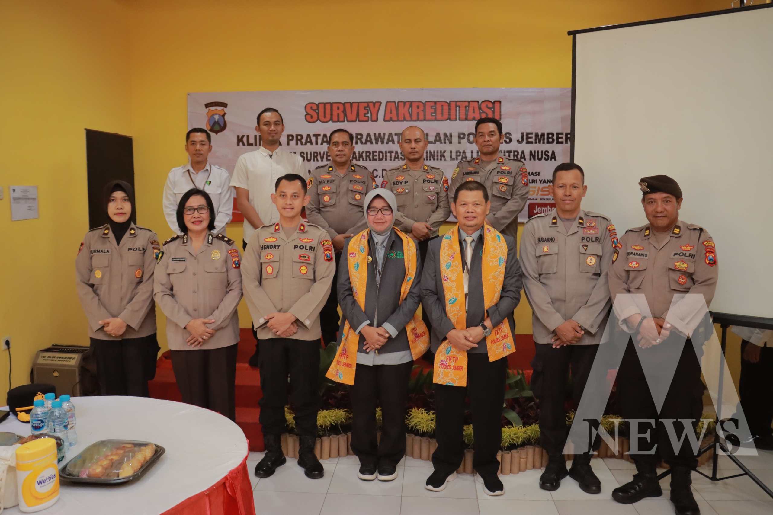 Wakapolres Jember terima kunjungan Tim Surveyor Akreditasi Klinik LPA LIPA Mitra Nusa