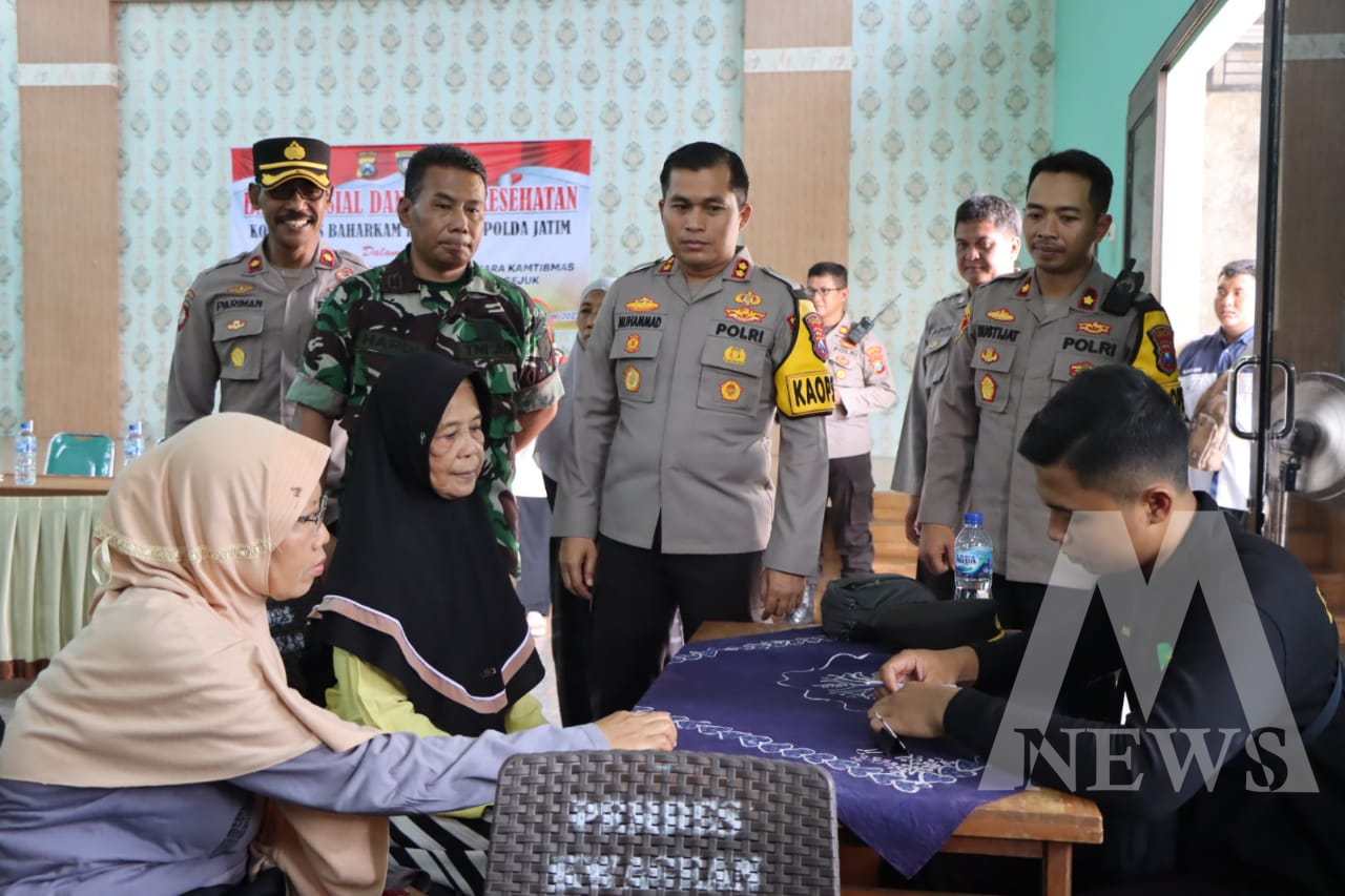 Kapolres Nganjuk AKBP Muhammad saat Baksos dan Bakkes