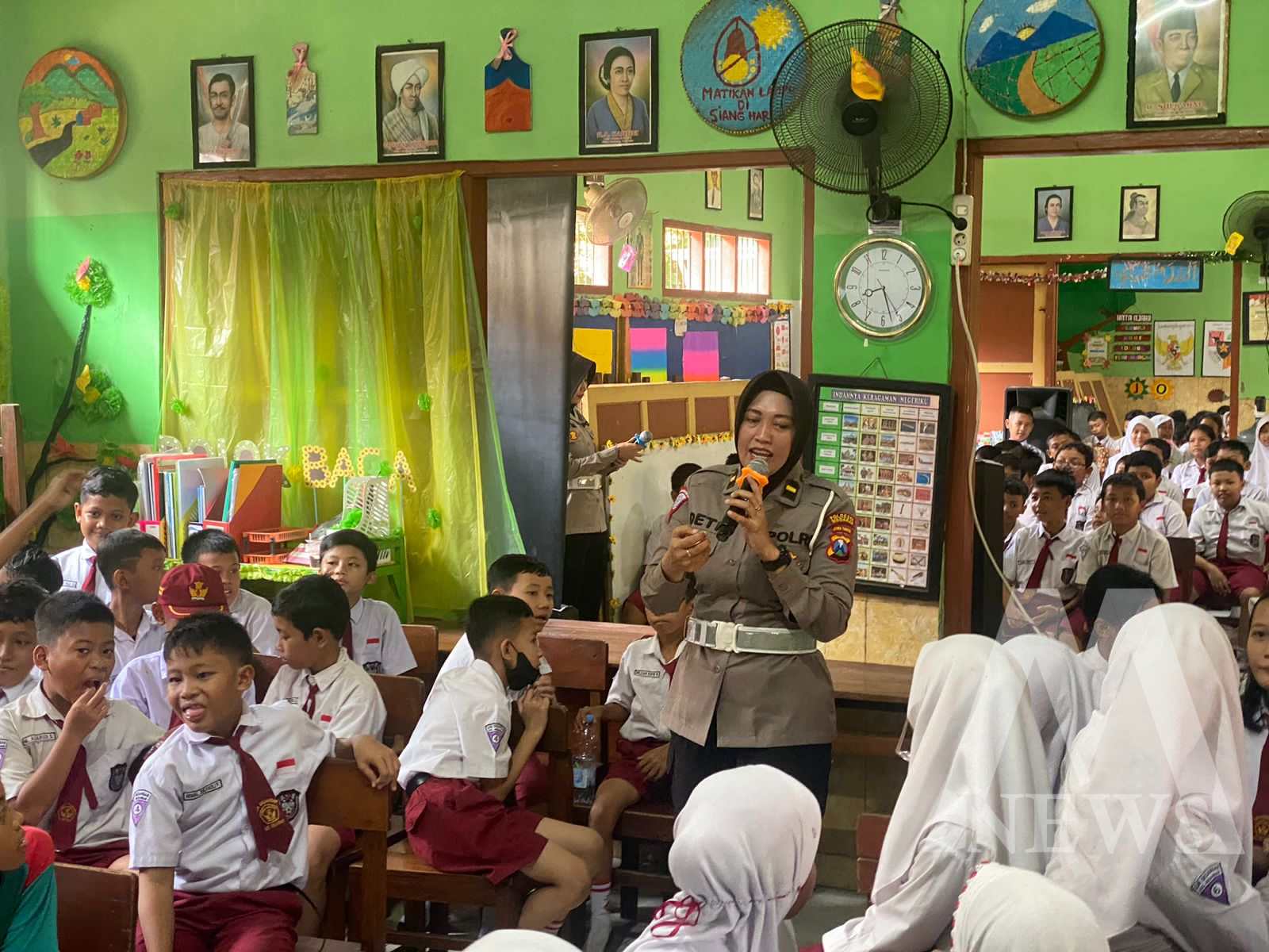 Satlantas Polresta Sidoarjo sosialisasi ke sekolah terkait lalulintas