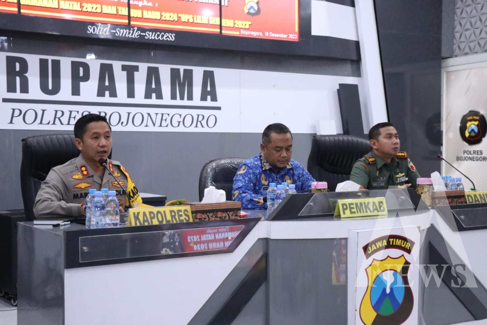 Kapolres Bojonegoro AKBP Mario Prahatinto gelar rakor lintas sektoral
