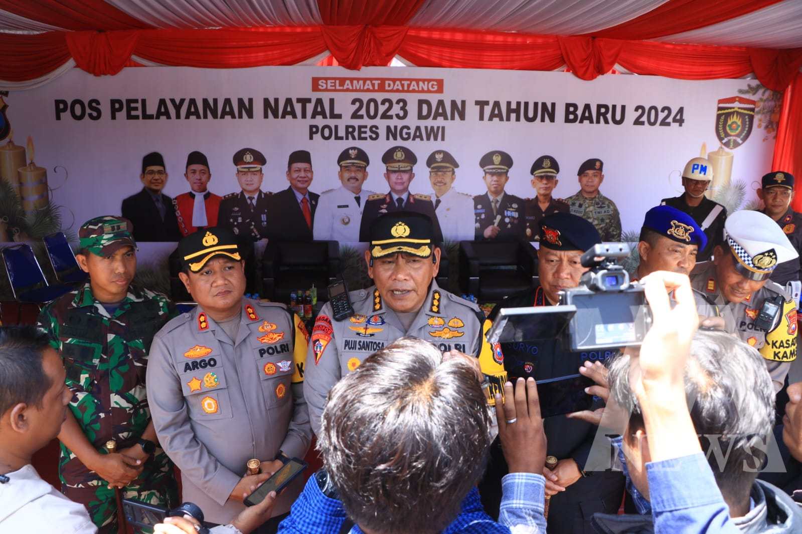 Kasatgas Opsda Polda Jatim saat kunjungan ke Ngawi