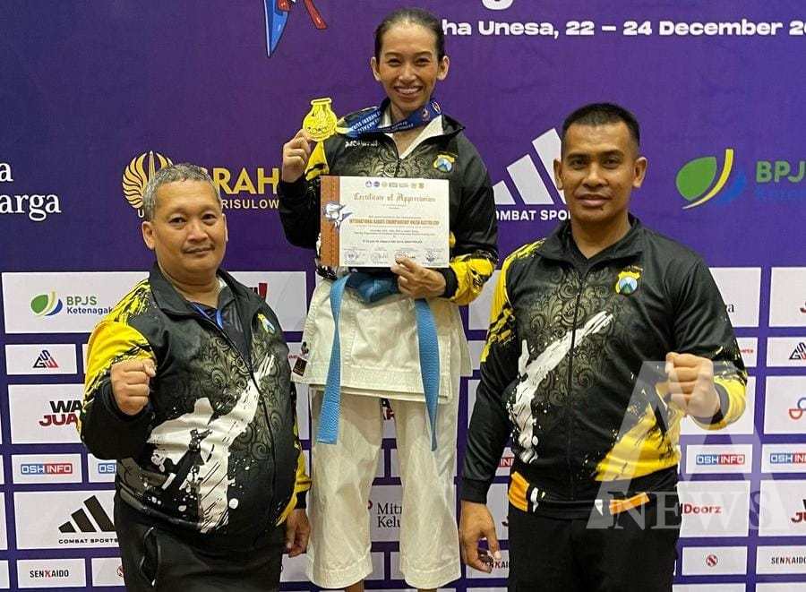 Dua Atlet Polres Kediri Raih Medali di Kejuaraan Internasional Karate Championship 2023