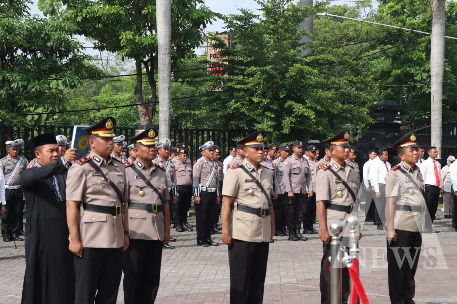 Kapolres Nganjuk AKBP Muhammad pimpin sertijab Wakapolres, Kapolsek Gondang, Lengkong dan Sawahan