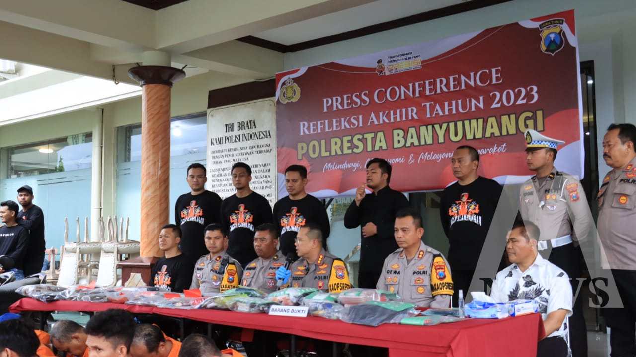 Polresta Banyuwangi Anev Sitkamtibmas Akhir Tahun 2023