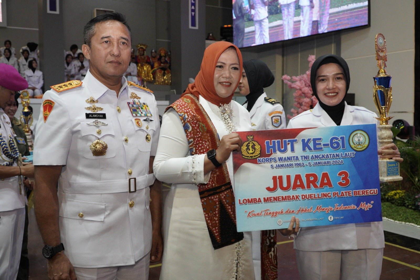 Dankodiklatal Letjen TNI Marinir Nur Alamsyah saat peringati HUT Kowal ke-61