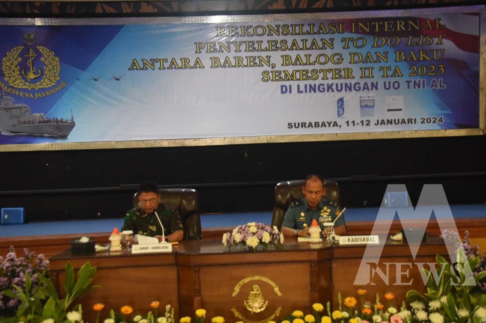 Dirum Kodiklatal Laksma TNI Dedy Junaidi dan Kadiskual Laksma TNI Imam Subarkah