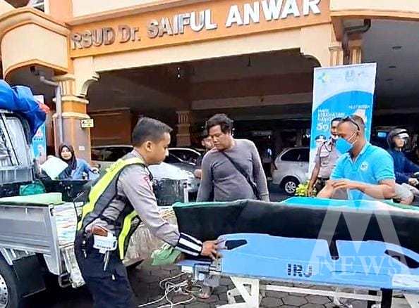 Patwal Polresta Malang Kota kawal pasien darurat