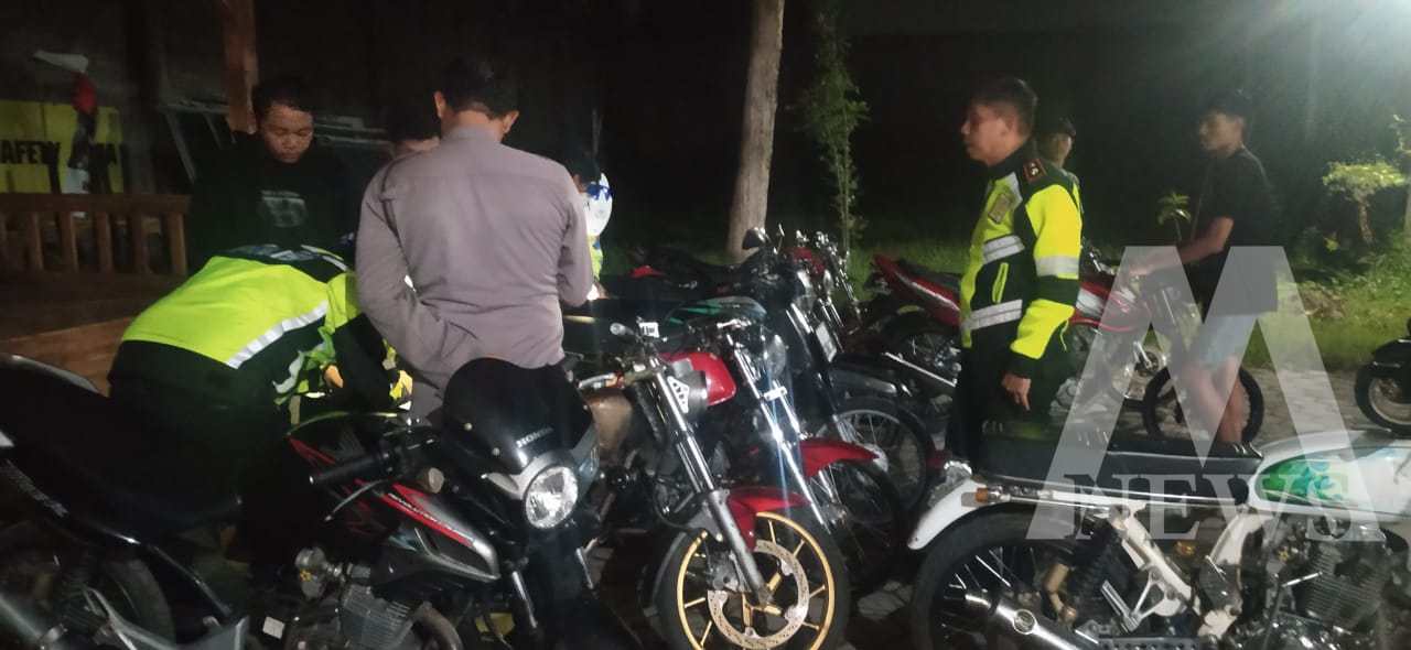 Satlantas Polres Nganjuk gelar patroli skala besar