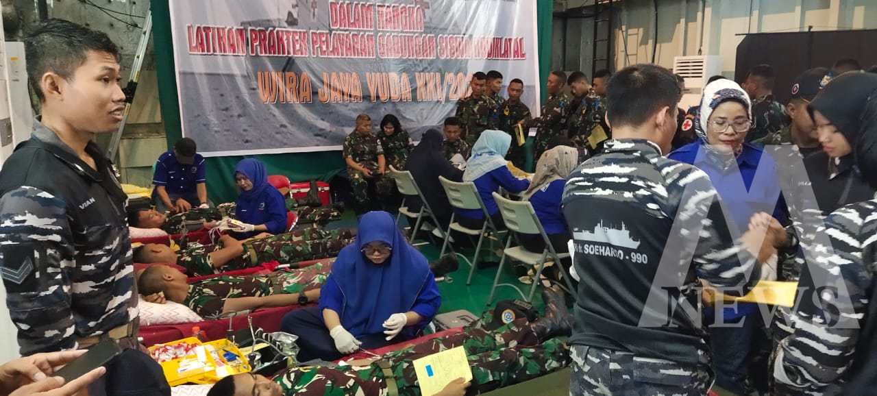 Siswa Kodiklatal lakukan Karya Bakti dan Donor Darah di WJY 2024