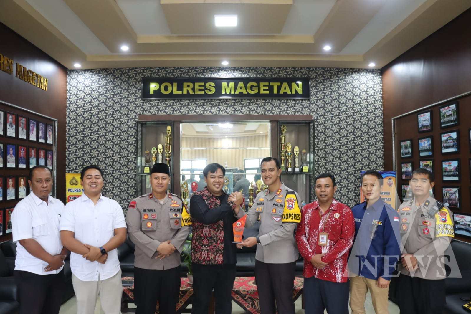 Kapolres Magetan AKBP Satria Permana terima kunjungan Komisioner Bawaslu