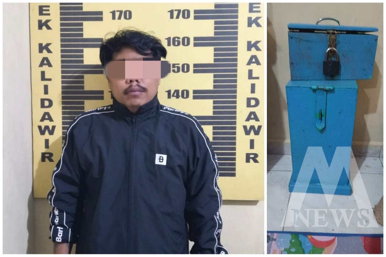 Tersangka diamankan Polisi beserta barang buktinya