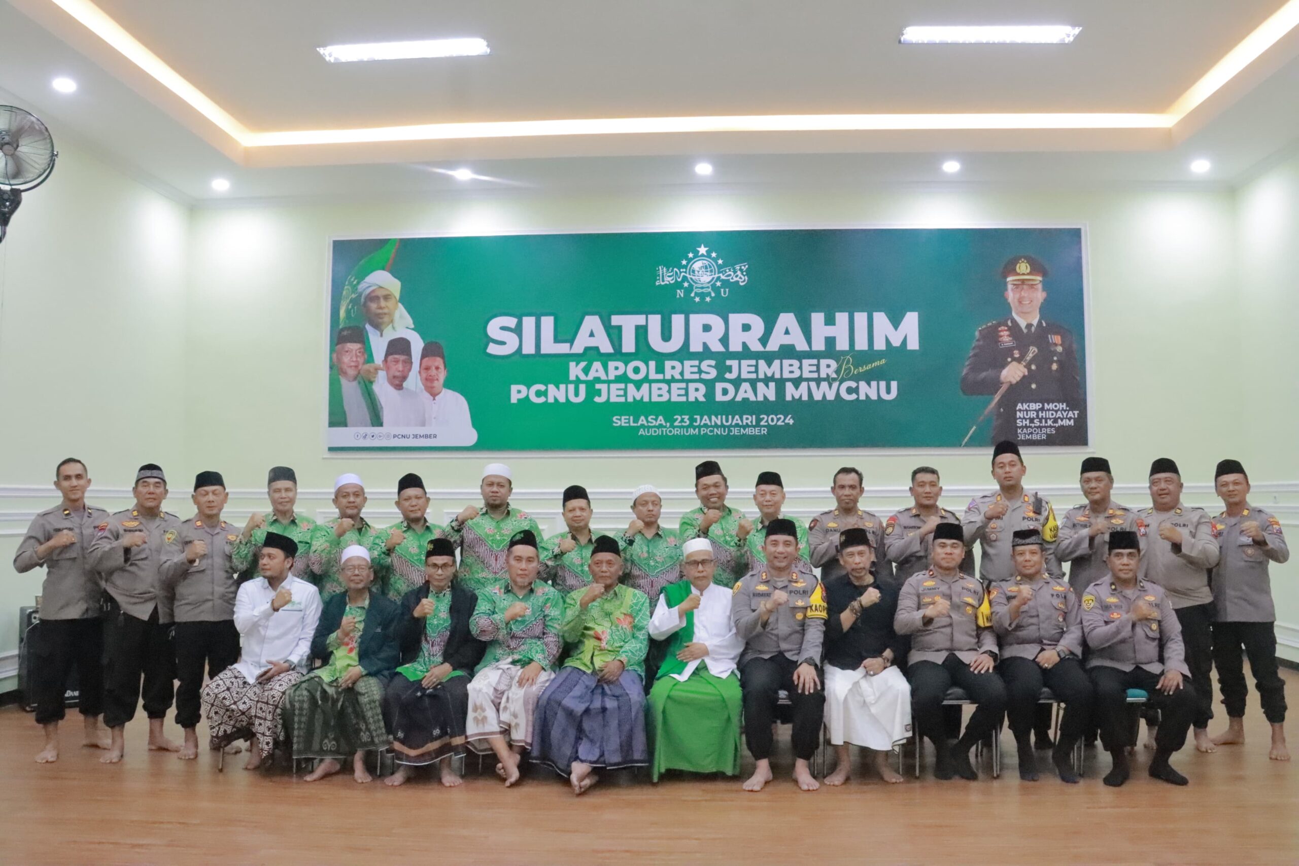 Polres Jember, PCNU dan MWCNU wujudkan kondusifitas Pemilu Damai