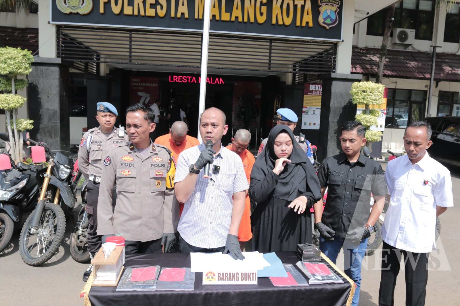 Satreskrim Polresta Malang Kota bekuk komplotan Curanmor beserta barang buktinya