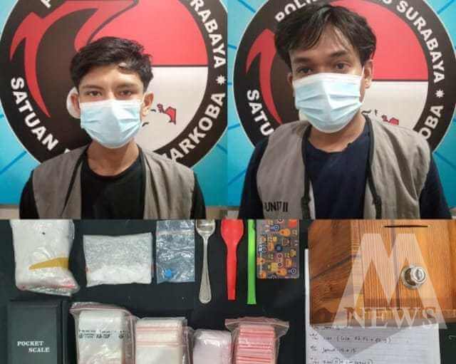 Tersangka diamankan Polisi beserta barang buktinya