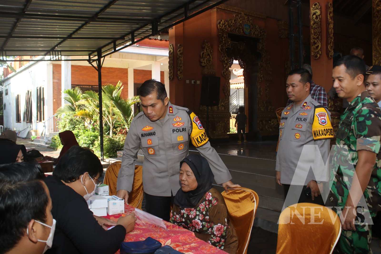 Kapolres Nganjuk AKBP Muhammad saat Baksos dan Bakkes