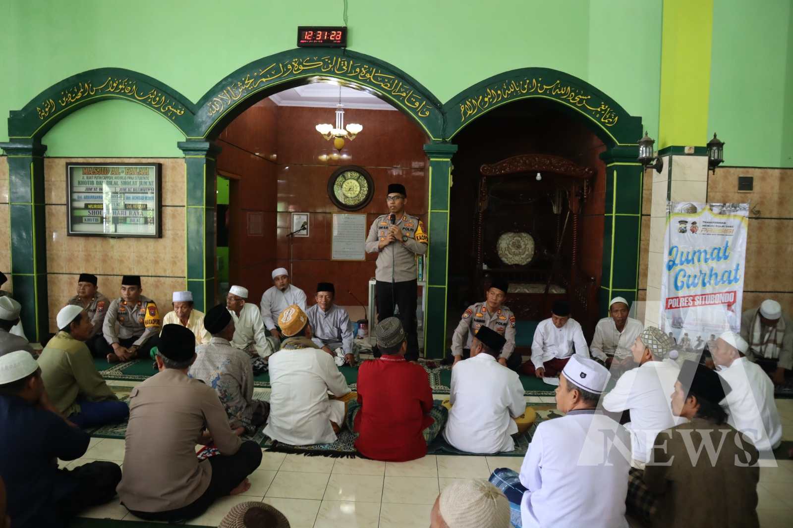 Kapolres Situbondo AKBP Dwi S.R sambang Ulama sukseskan Pemilu Damai 2024