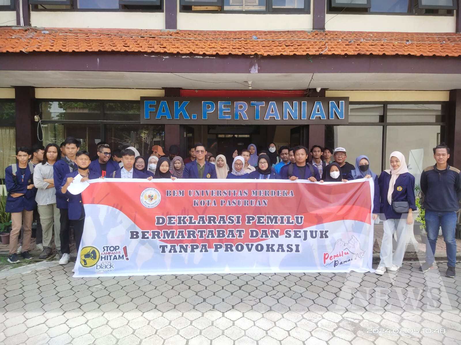 Akademika Unmer Pasuruan Deklarasi Pemilu Bermartabat