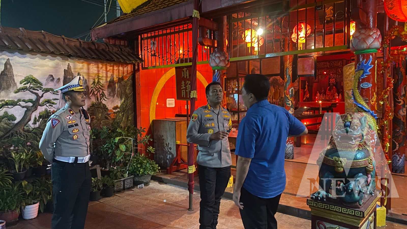 Kapolresta Sidoarjo Kombespol Christian Tobing cek pengamanan perayaan Imlek