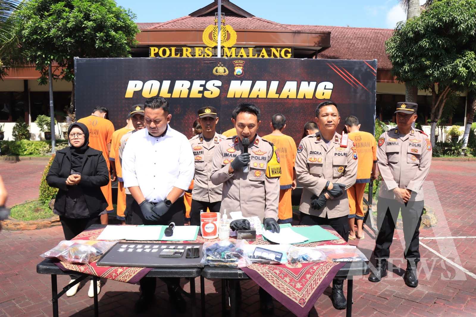 Wakapolres Malang Kompol Imam Mustolih release kasus Narkotika