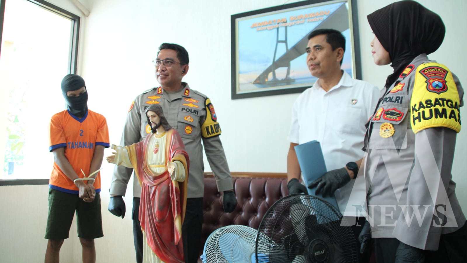 Polisi amankan tersangka beserta barang buktinya