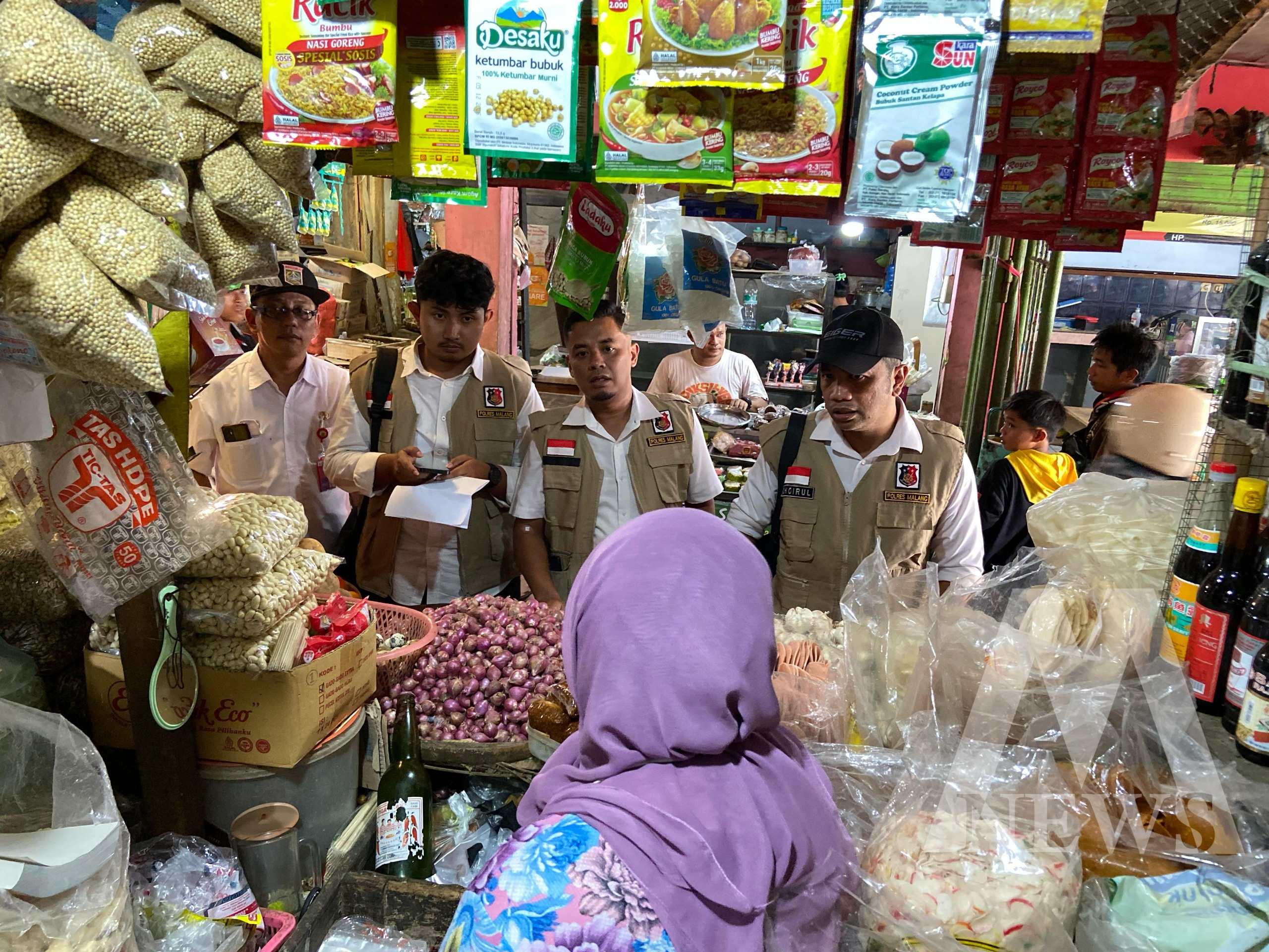 Satgas Pangan Polres Malang sidak pasar