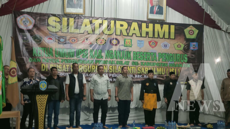 Polres Nganjuk hadiri silaturahmi pengurus IPSI dan ketua perguruan pencak silat