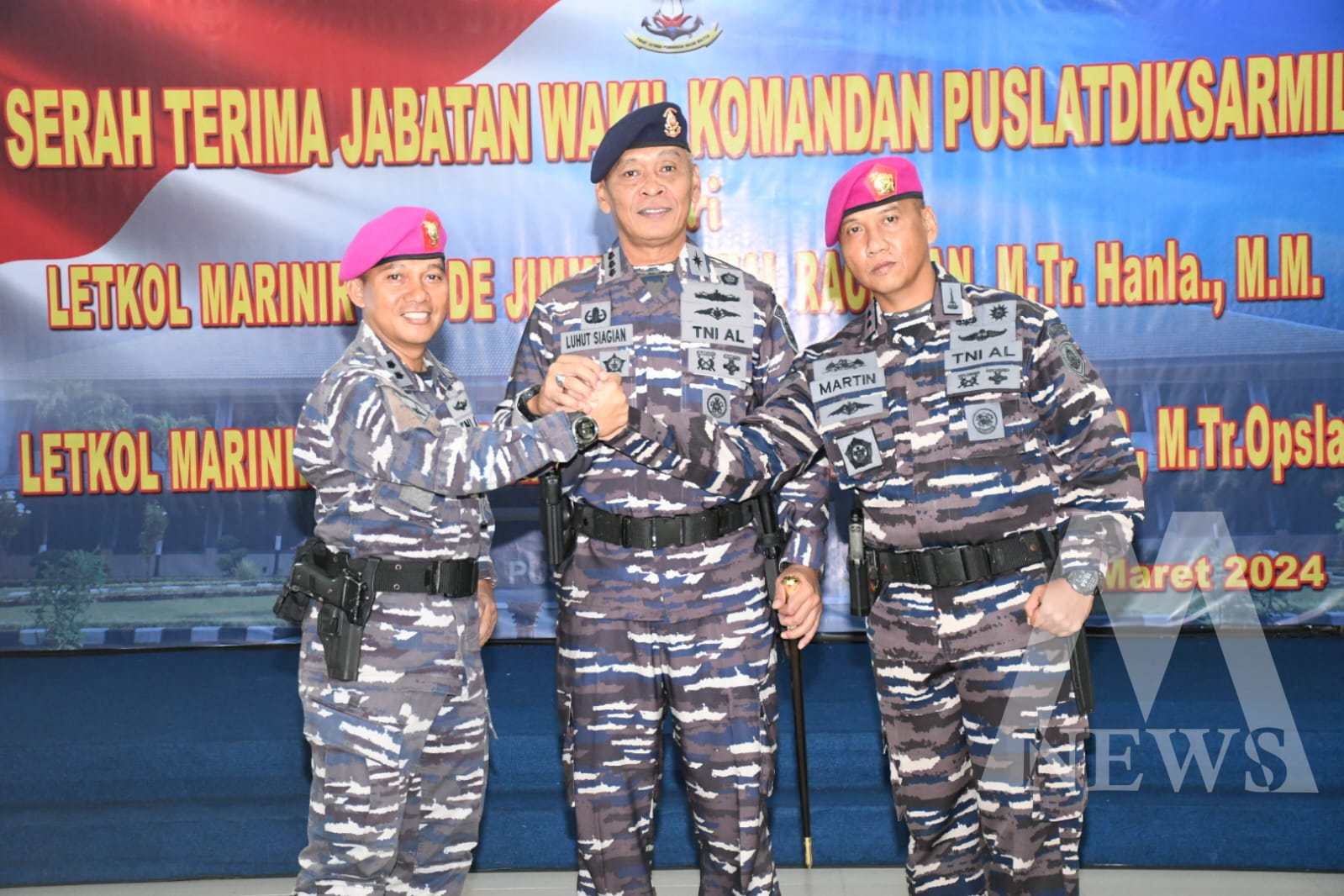 Letkol Marinir Martin Mangasi Suwono Manurung jabat Wadan Puslatdiksarmil