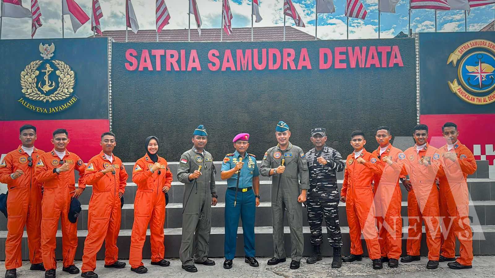 Dansenerbal Pusdiksus Kodiklatal Letkol Laut (P) Oscar Johanes Novie Courtesy Call di 2 satuan TNI AL dan TNI AU