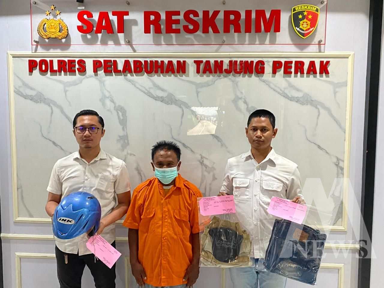 Satreskrim Polres Tanjung Perak amankan tersangka beserta barang buktinya