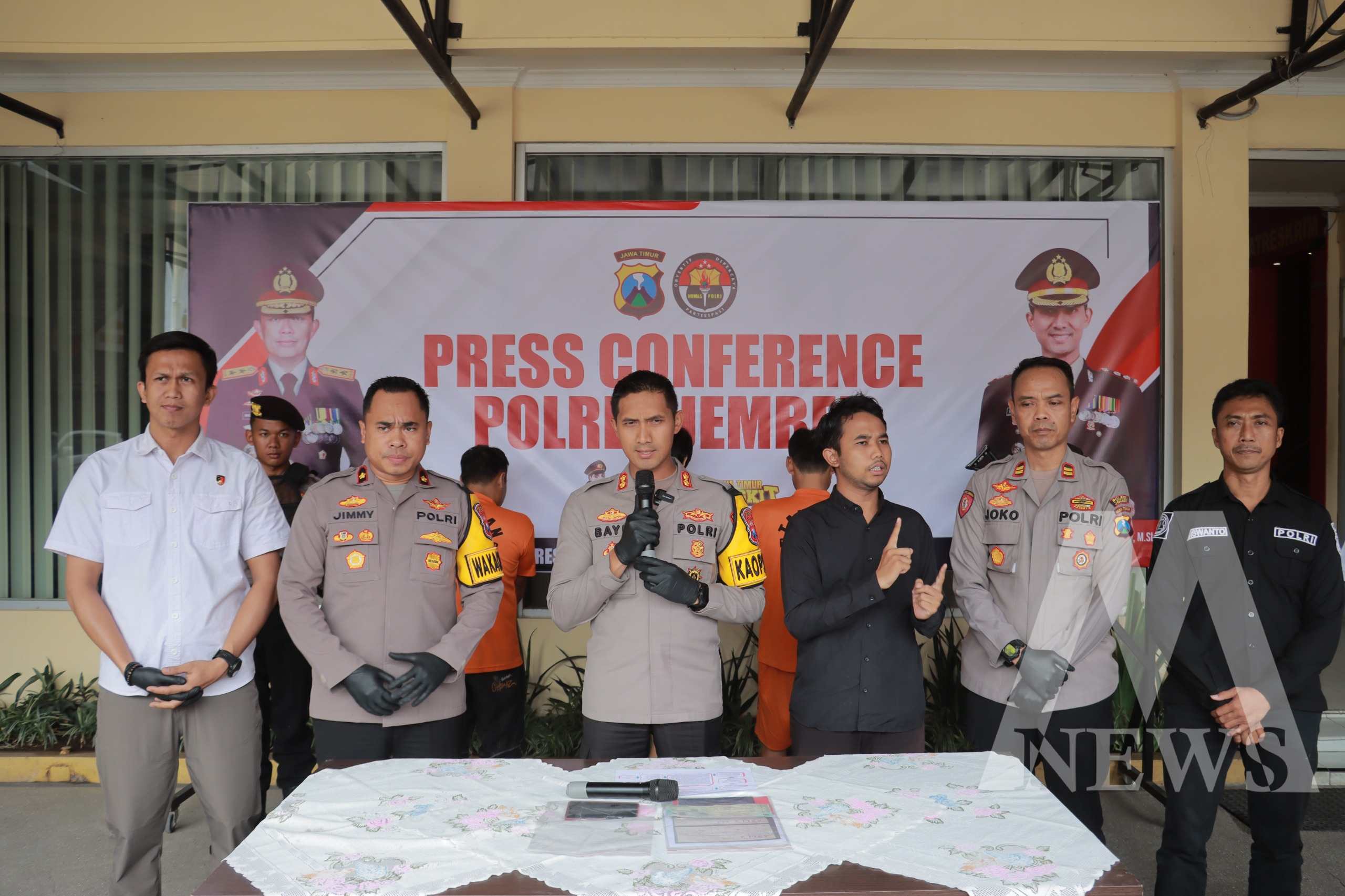 Kapolres Jember AKBP Bayu Pratama Gubunagi gelar konferensi pers