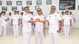Dankodikopsla Laksamana TNI Muhammad Iwan Kusumah pimpin sertijab Danpusdikpel Letkol Laut (P) Raden Mohamad Candra Wirabraja