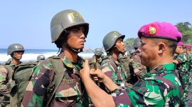 Dankodikmar Brigjen TNI Marinir Samson Sitohang tutup satgas Dikko-173 Marinir