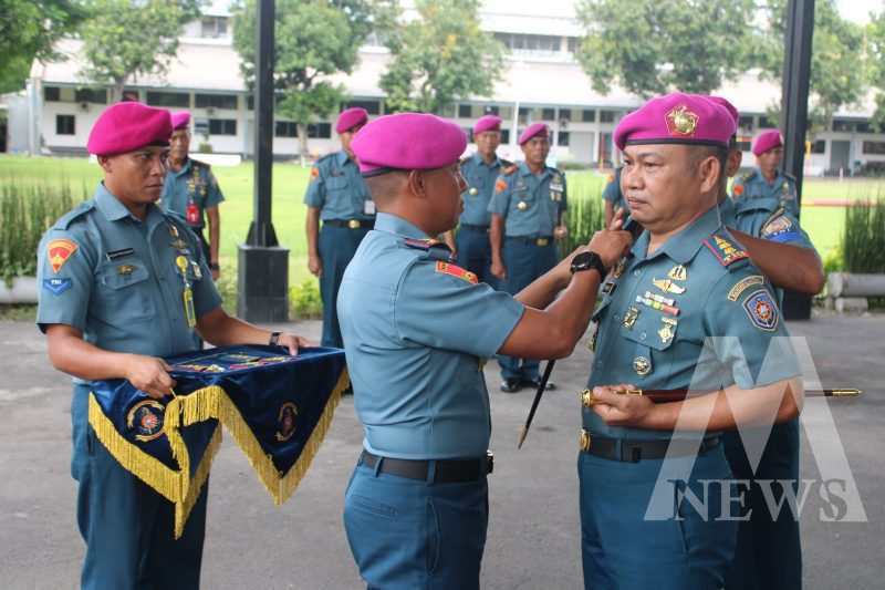 Danpuslatmar Kodikalatal Kolonel Marinir Yudi Asmar pimpin sertijab Dansatlatsusmar Puslatmar
