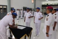 Danpusdikpomal Kodikalatal Letkol Laut (PM) Triono Adi Susilo pimpin sertijab Dansepa Pusdikpomal
