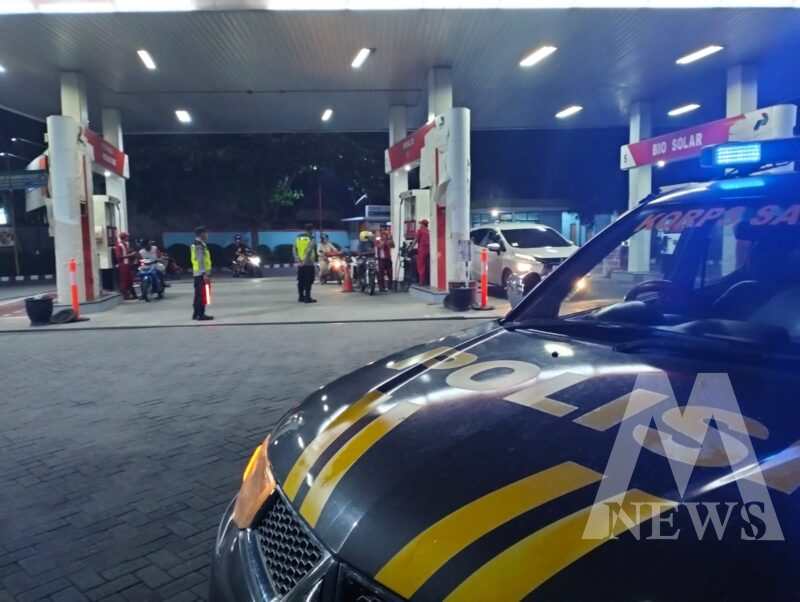 Polres Tulungagung patroli di SPBU jelang lebaran