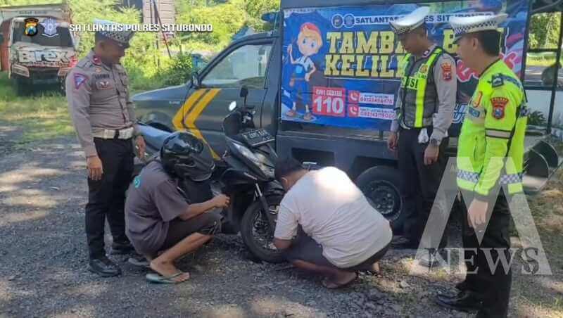 Polres Situbondo patroli tambal ban di jalur hutan Baluran