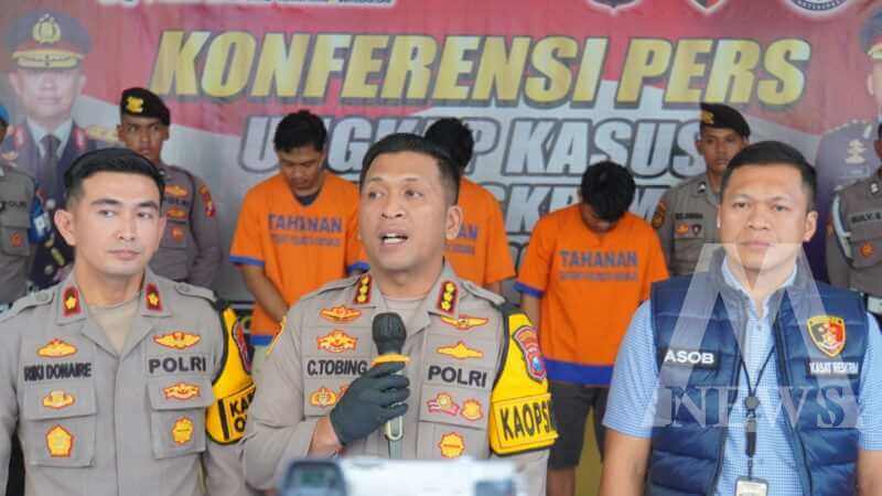Kapolresta Sidoarjo Kombespol Christian Tobing ungkap kasus Pengeroyokan