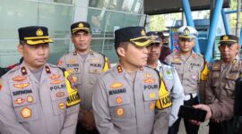 Kapolres Nganjuk AKBP Muhammad saat tinjau terminal bus