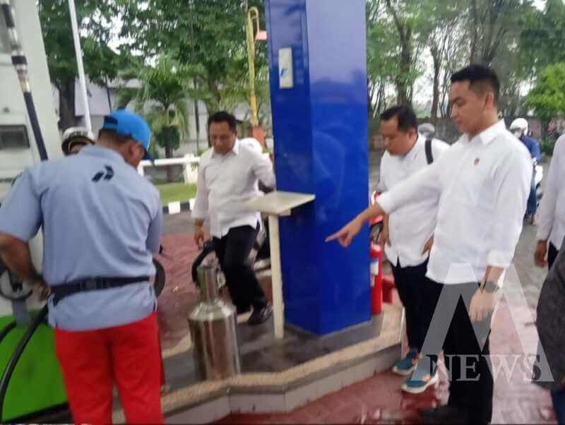Tim Gabungan Polres Mojokerto Sidak SPBU