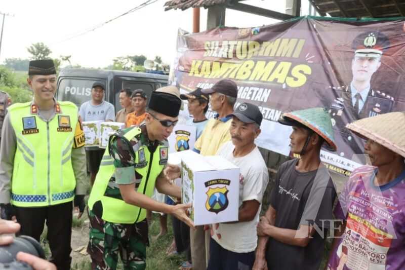 Kapolres Magetan AKBP Satria Permana bersama Dandim 0804 Letkol Inf. Hasan Dasuki patroli sinergitas