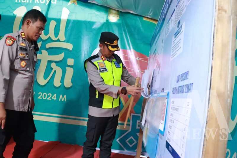 Kapolres Bojonegoro AKBP Mario Prahatino sambangi pos PAM