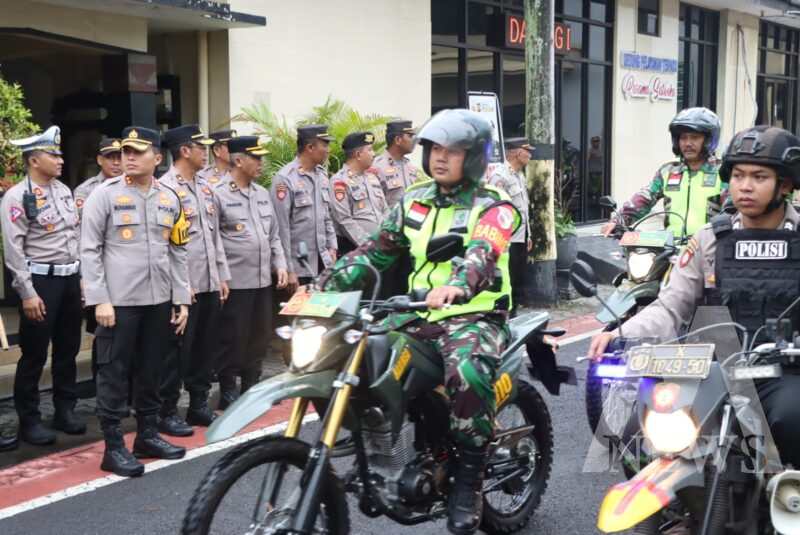 Kapolres Nganjuk AKBP Muhammad lepas tim patroli gabungan skala besar