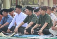 Kapolres Nganjuk AKBP Muhammad Shalat Idul Fitri bersama
