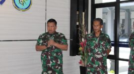 Danpusdikhidros Letkol Laut (P) Tri Ariyah Hari Saputra saat Halal Bihalal