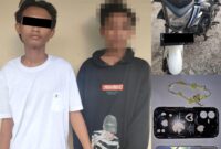 Polsek Kenjeran amankan tersangka beserta barang buktinya